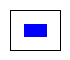 White Flag with Blue Rectangle Inside