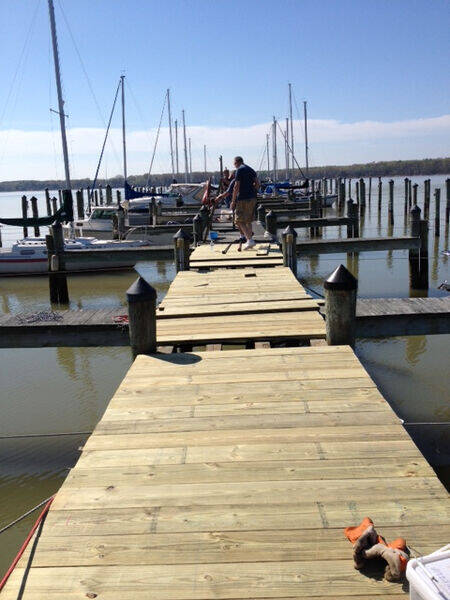Working on installing new decking